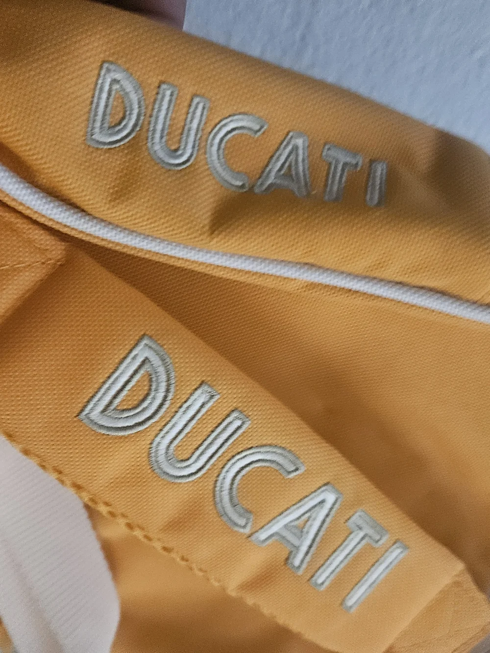 Ducati Meccanica Men's Tan & Orange Messenger Bag